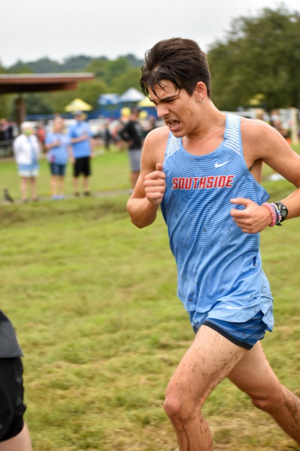 Isaac Teague medaled at the cross country meet on September 12th.