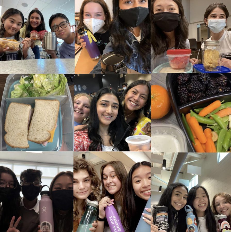 Images submitted by club members participating in Meatless Monday, Tupperware Tuesday, and Water-Bottle Wednesday.
