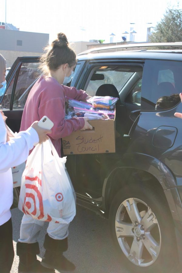 Abby Holycross doing volunteer work.