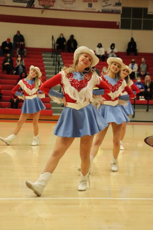 Ashley Hill performs during halftime.